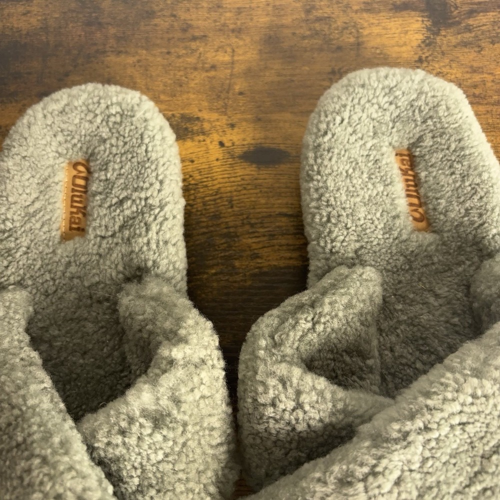 Olukai Hila Heu Wool Shearling Slippers Womens Sz 11 Muted Green Cozy Comfort - Picture 6 of 9